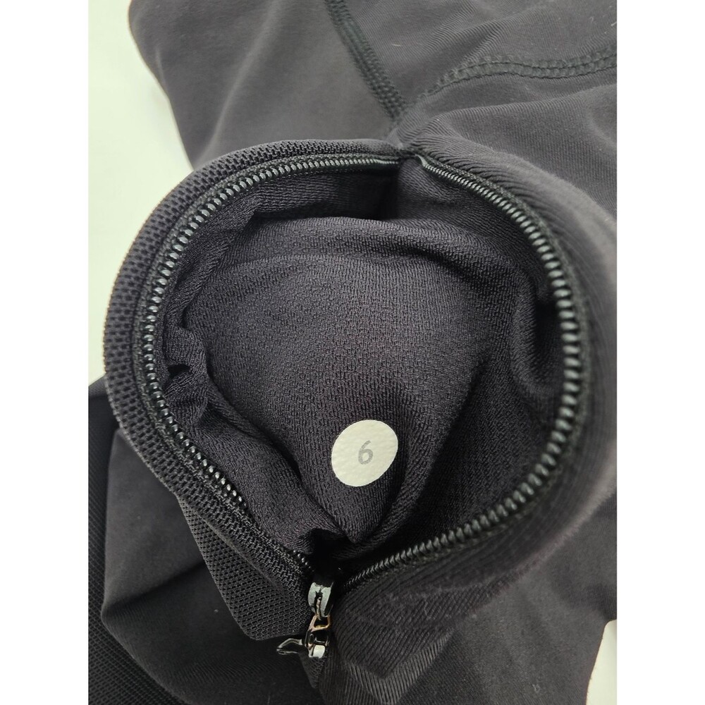 Lululemon Stop At Nothing Crop Black Leggings Size 6 - Picture 7 of 11